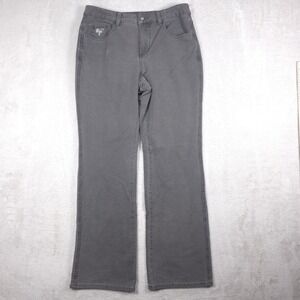 Quacker Factory DreamJeannes Jeans Womens 6 Gray Mid Rise Bootcut Stretch Denim